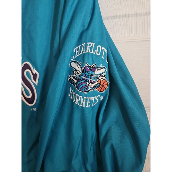 vintage 90s charlotte hornets starter windbreaker jacket Large See Measurements - Picture 8 of 11